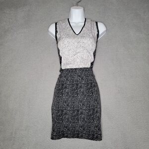 H&M Dress Women's Size 8 Black and White Polka Dot Lightweight Sleeveless V Neck